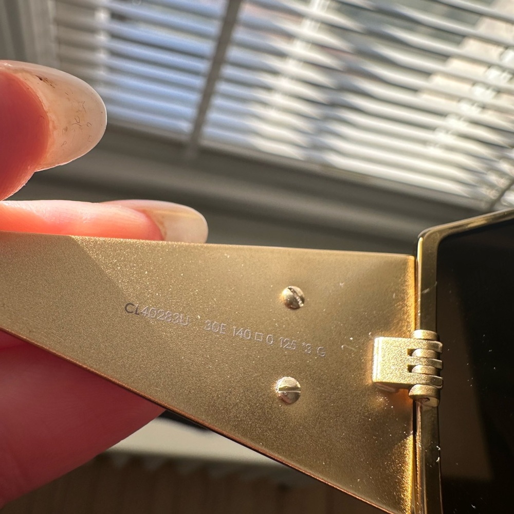 Celine Triomphe Metal Racer Sunglasses in Gold Metal - Picture 8 of 10